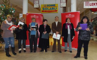 Članovi Literarne sekcije KUD-a Podravka kazivali božićnu poeziju u PC Martinovka