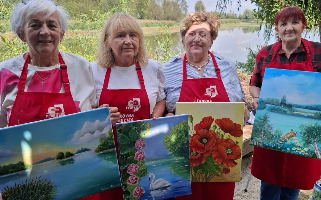 Članice KUD-a Podravka, Likovne sekcije “Podravka 72” na koloniji u Ješkovu